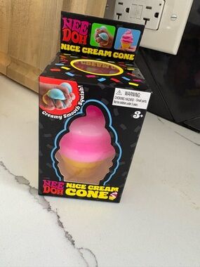 Nice Cream Cone - Pink & Yellow Squishy Toy